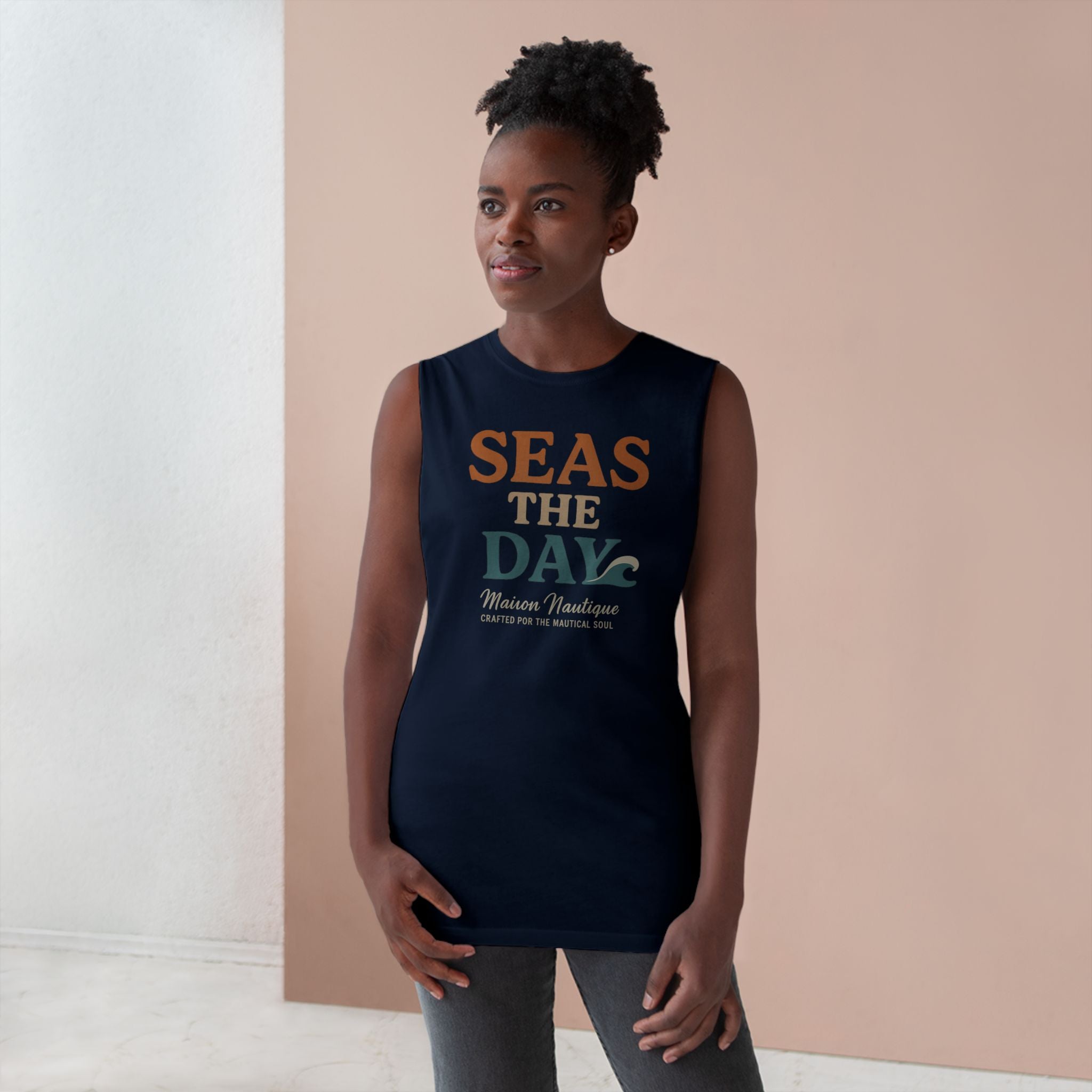 Maison Nautique "Seas the Day" Unisex Tank - Maison Nautique