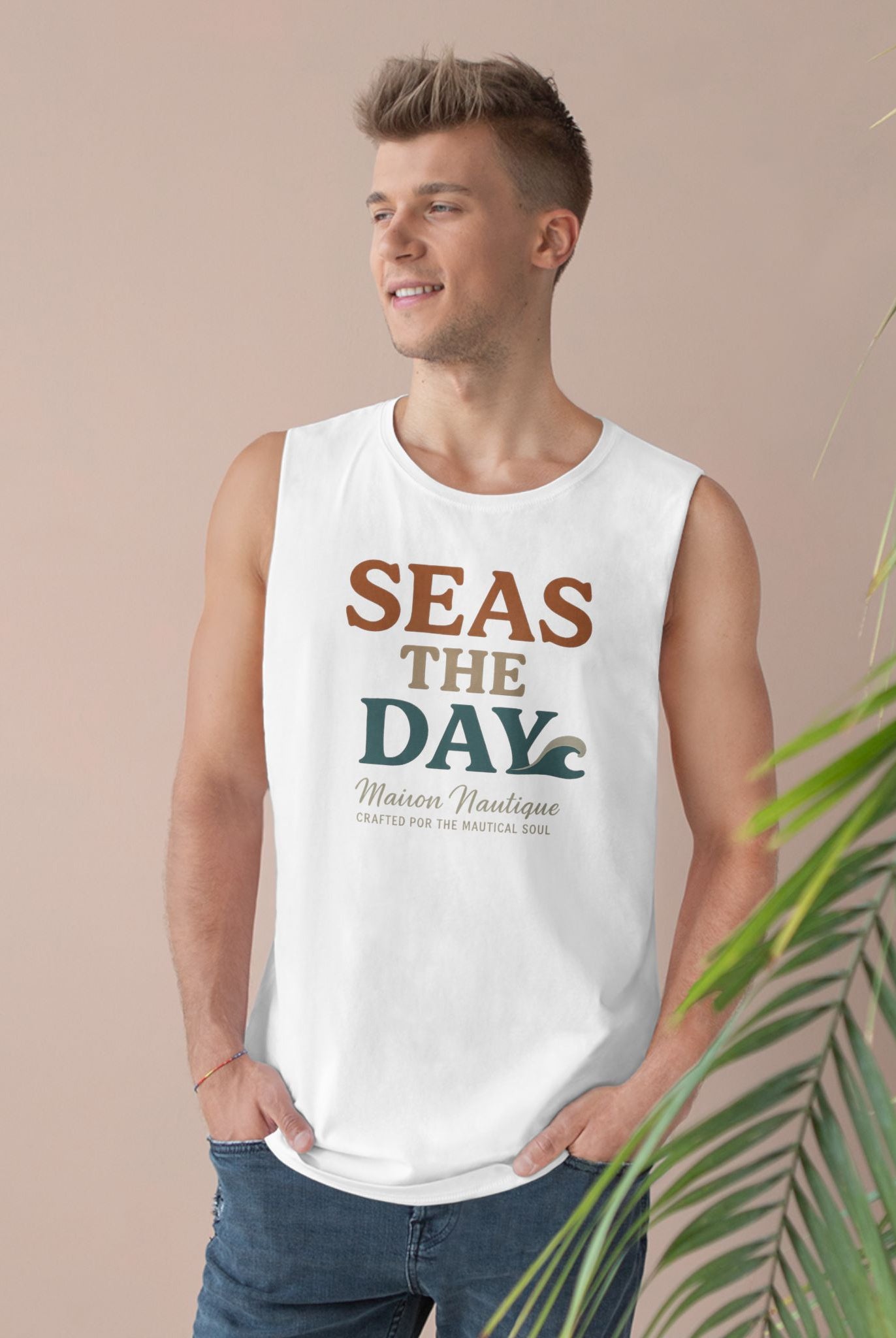 Maison Nautique "Seas the Day" Unisex Tank - Maison Nautique