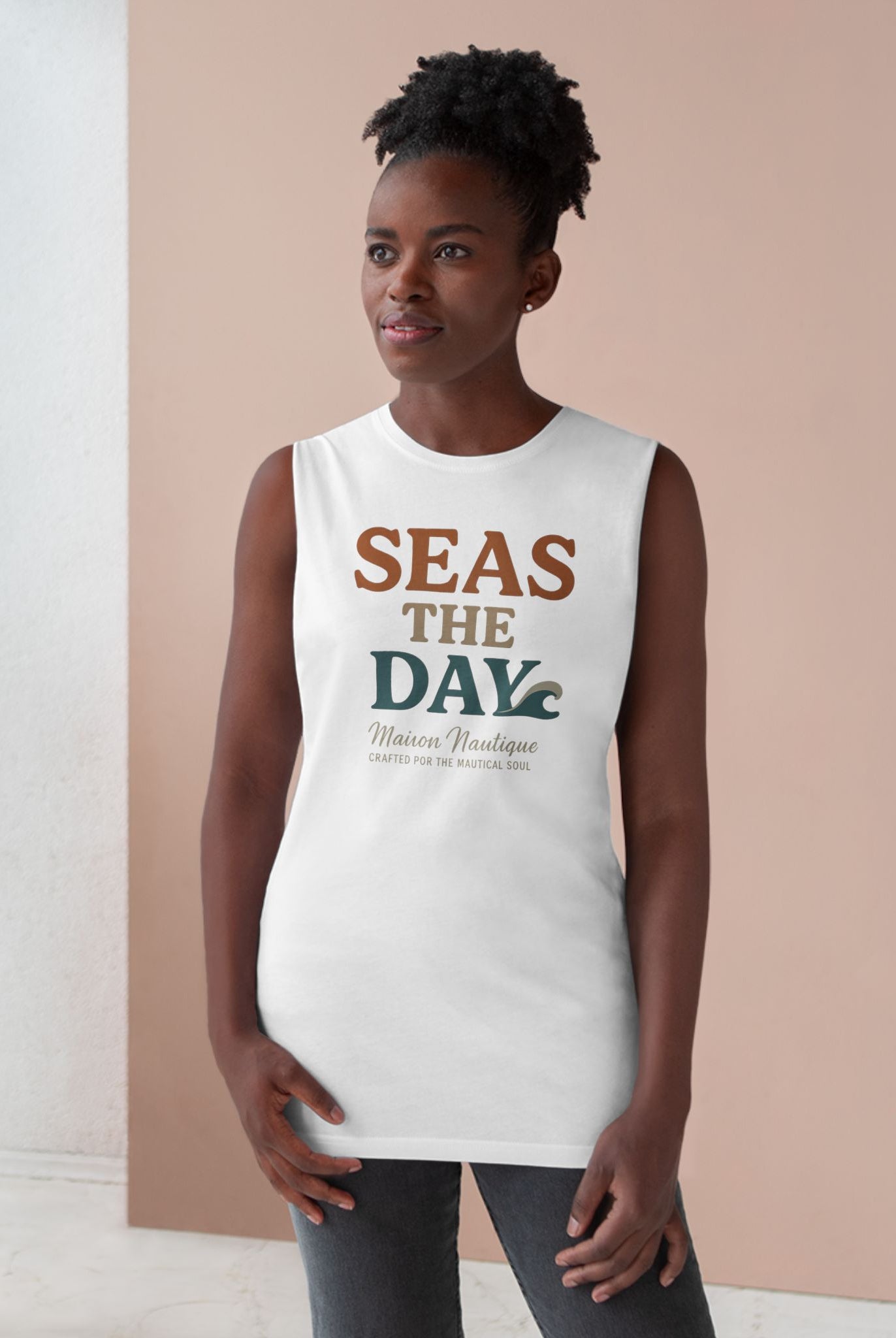 Maison Nautique "Seas the Day" Unisex Tank - Maison Nautique