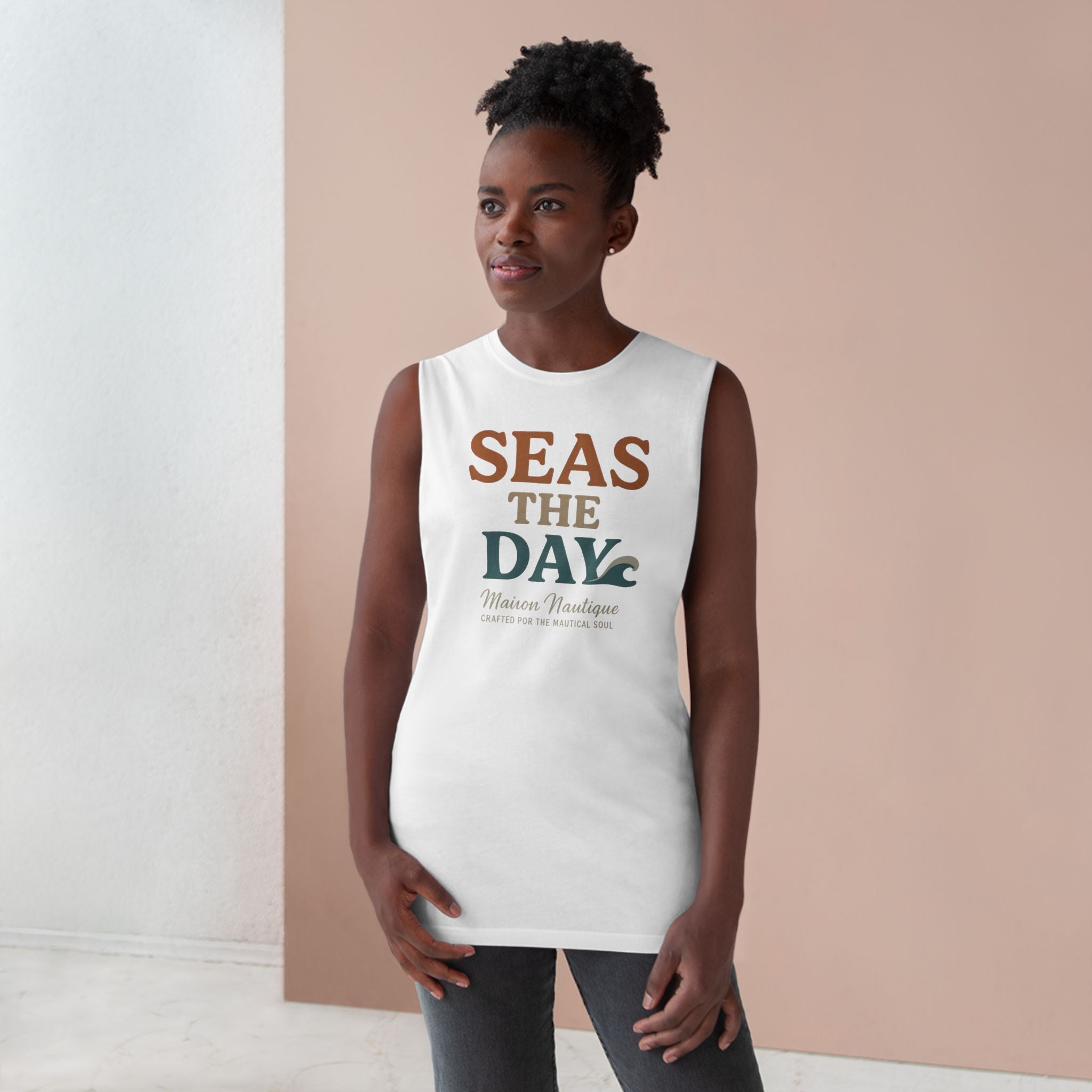 Maison Nautique "Seas the Day" Unisex Tank - Maison Nautique