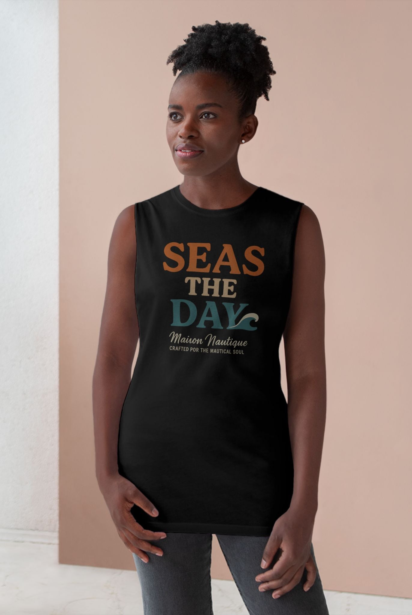 Maison Nautique "Seas the Day" Unisex Tank - Maison Nautique