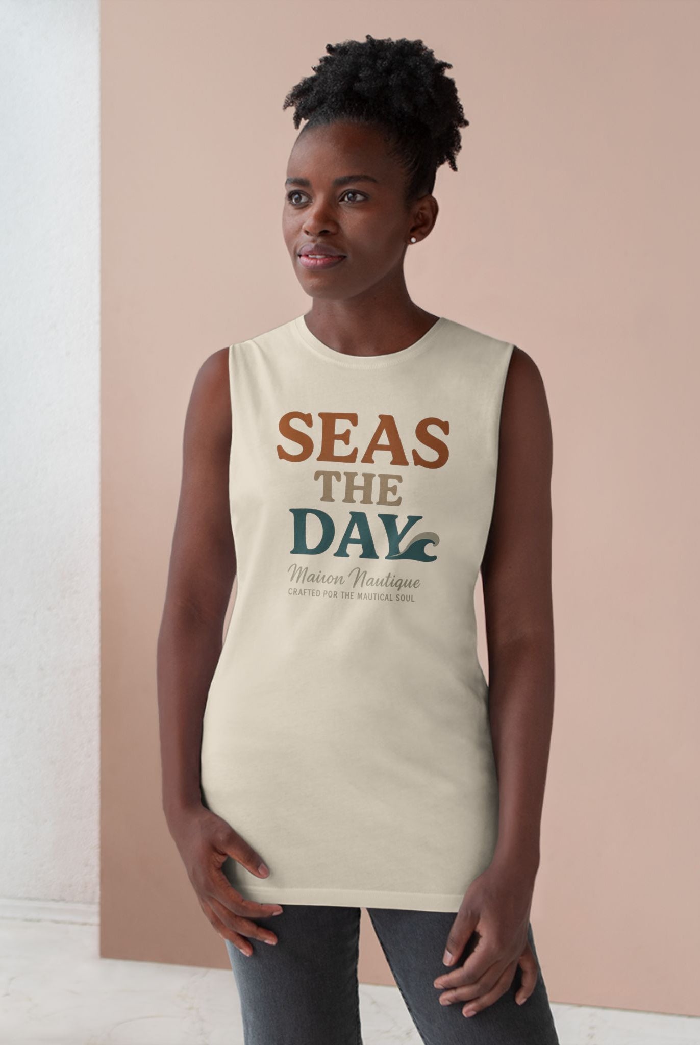 Maison Nautique "Seas the Day" Unisex Tank - Maison Nautique