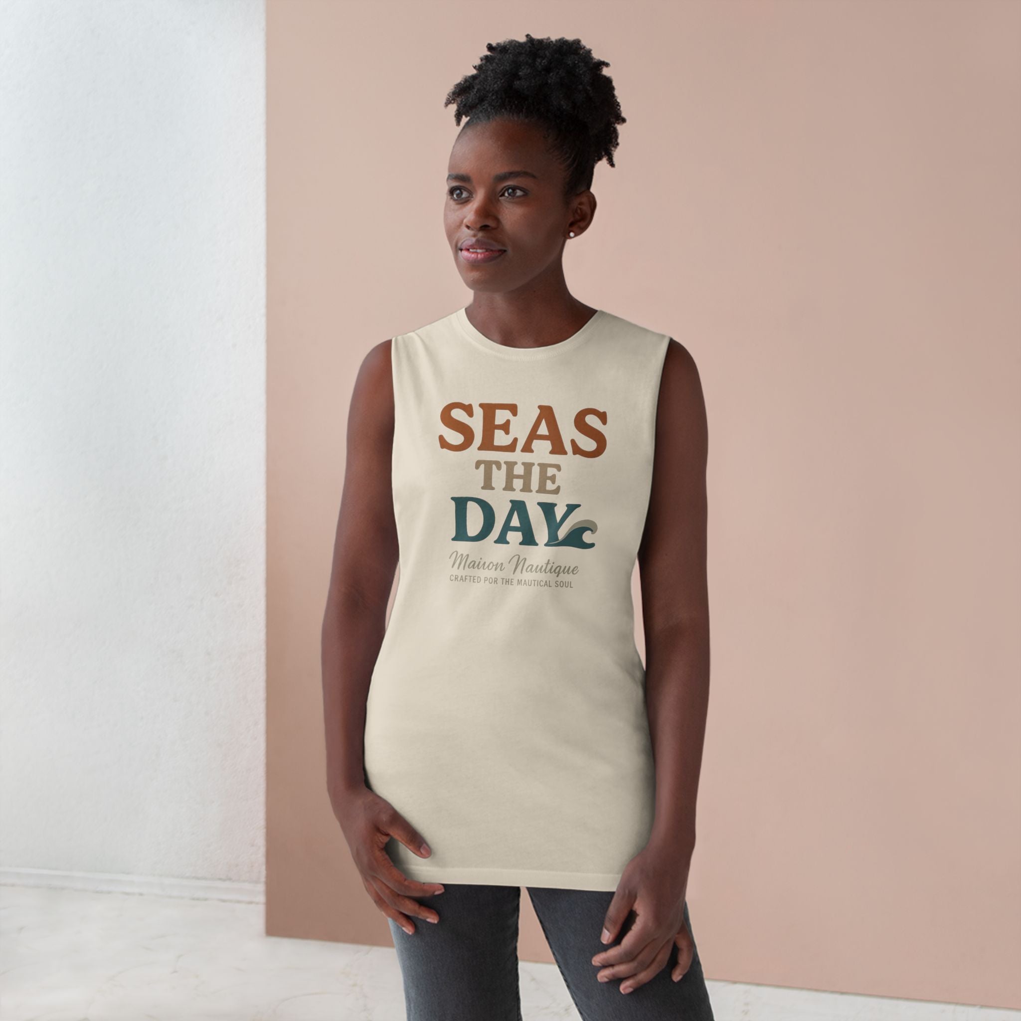 Maison Nautique "Seas the Day" Unisex Tank - Maison Nautique