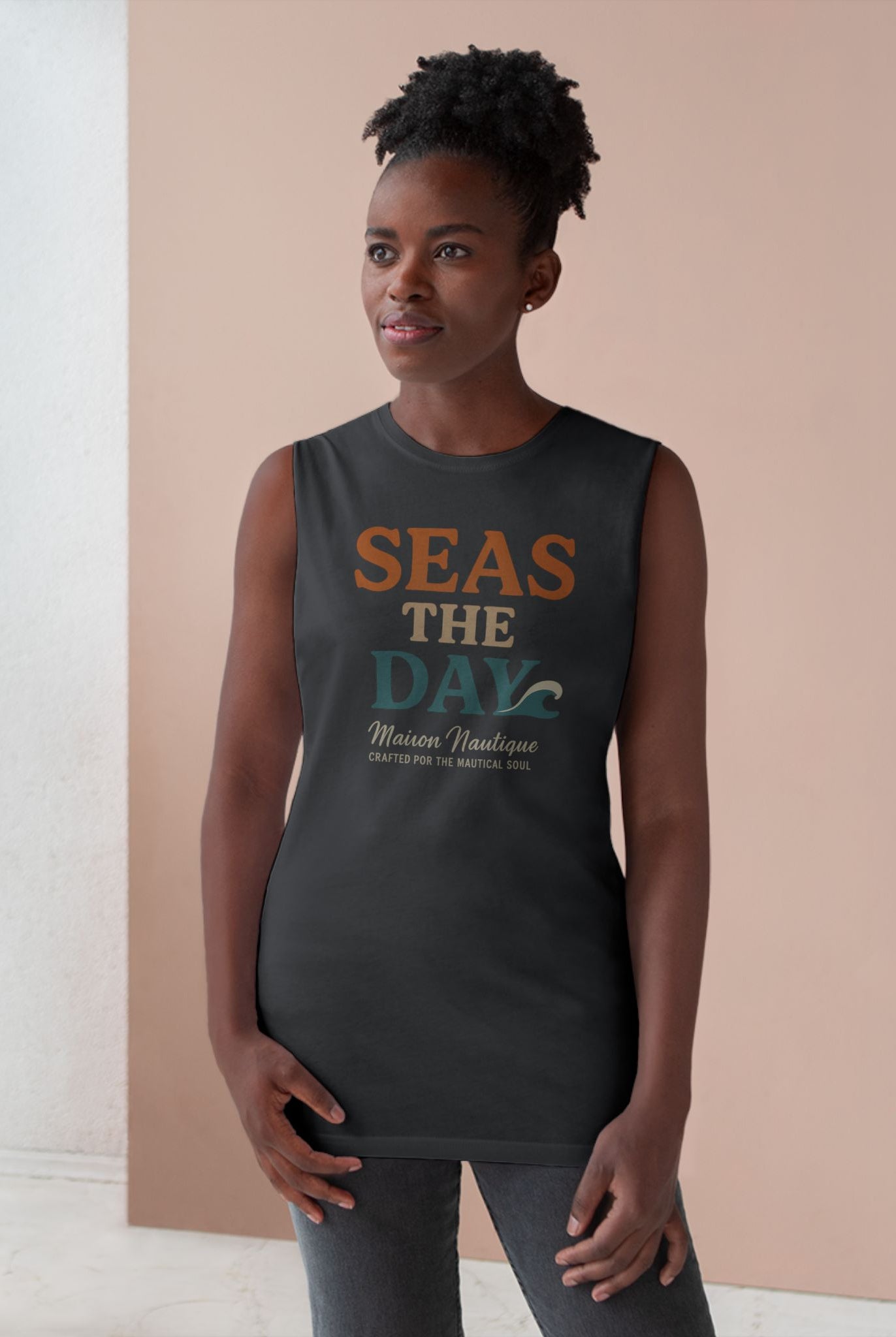Maison Nautique "Seas the Day" Unisex Tank - Maison Nautique