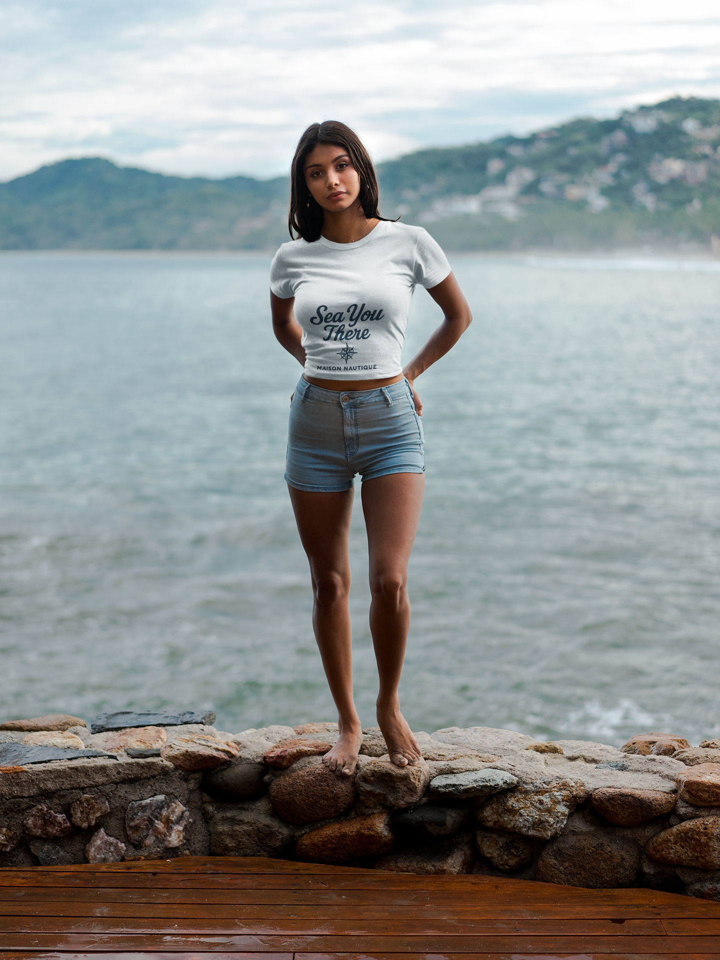 Sea You There – Women’s Coastal Crew Tee - Maison Nautique 