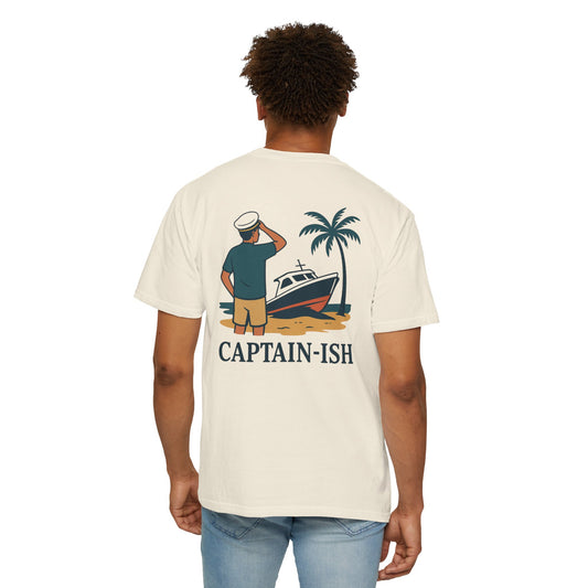 Captain-Ish Garment-Dyed  T-shirt - Nautical Adventure | Men - Maison Nautique 
