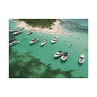 Honeymoon Harbour – Coastal Canvas Art | Aerial Boating Scene, Bimini - Maison Nautique 