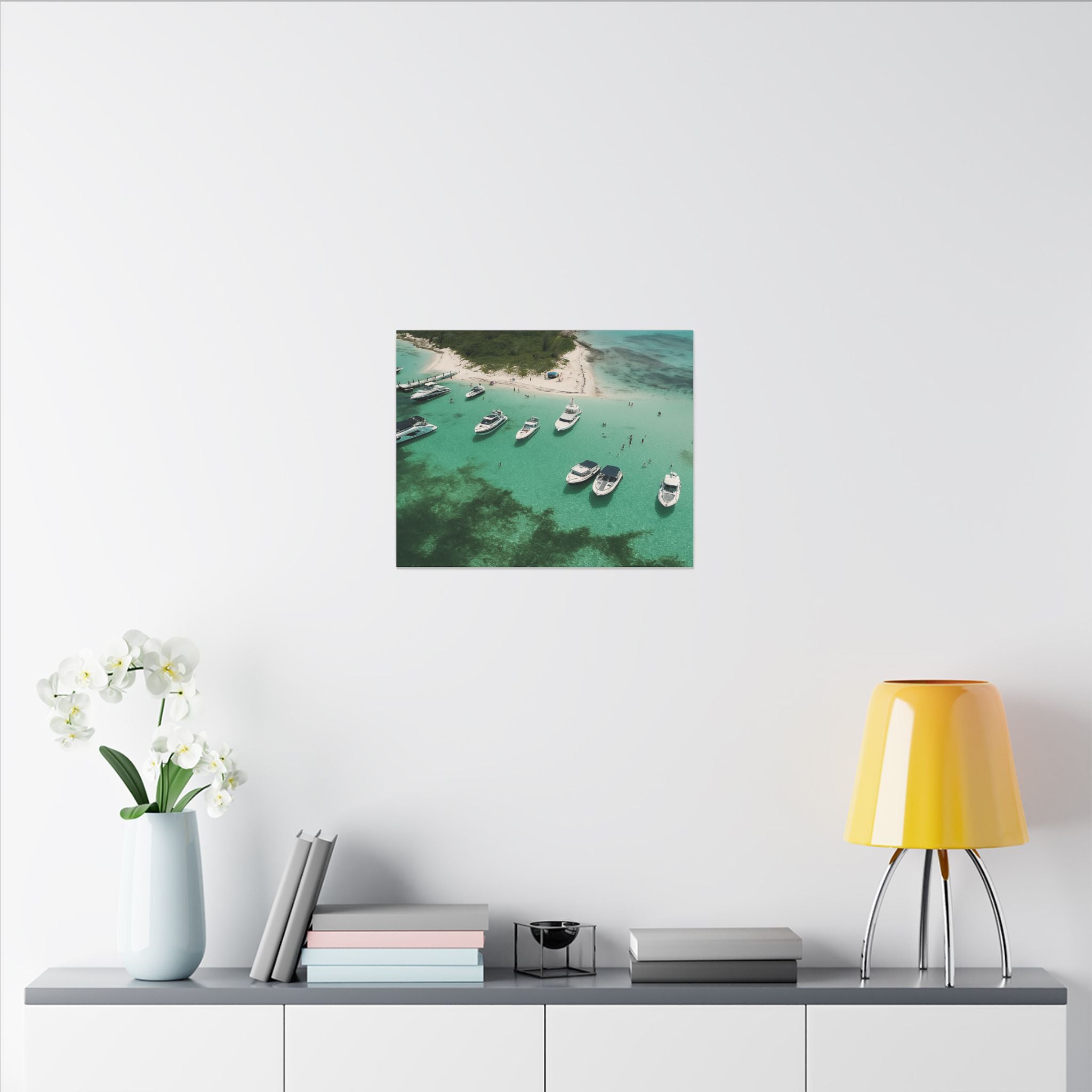 Honeymoon Harbour – Coastal Canvas Art | Aerial Boating Scene, Bimini - Maison Nautique 