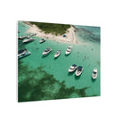 Honeymoon Harbour – Coastal Canvas Art | Aerial Boating Scene, Bimini - Maison Nautique 