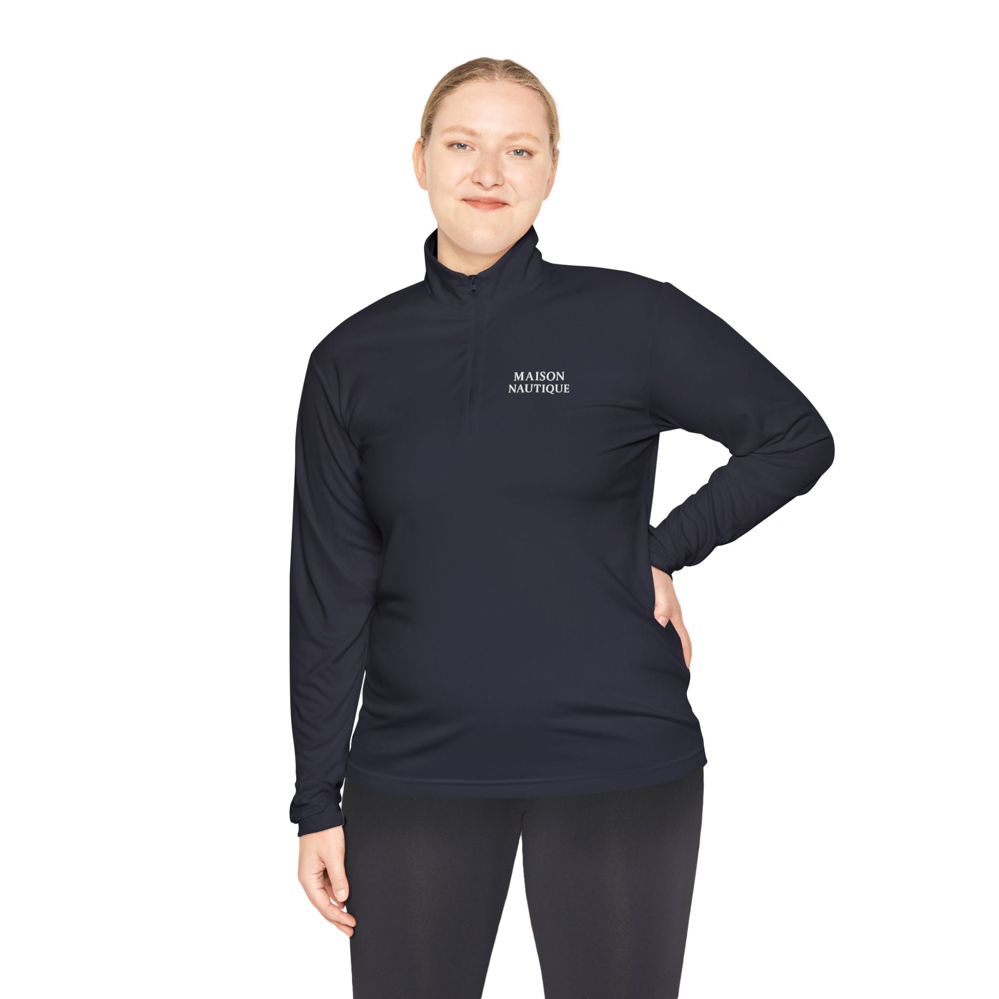 Maison Nautique Signature Quarter-Zip – Black, Grey, True Navy - Maison Nautique 