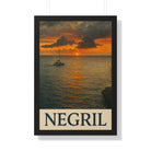 Negril Sundown – Framed Vertical Poster | Sunset Coastal Art Print - Maison Nautique 