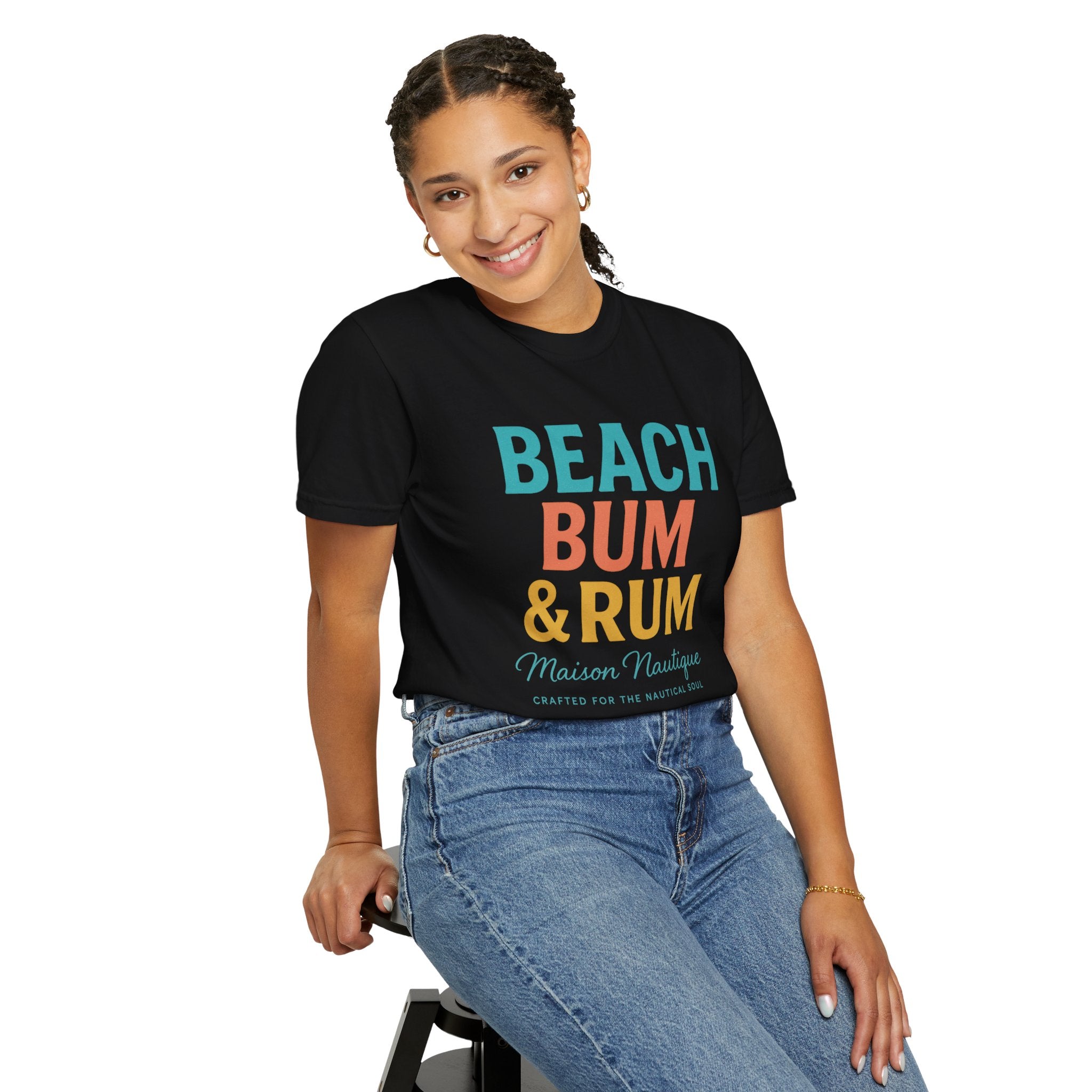 Beach Bum & Rum – Unisex Coastal Tee - Maison Nautique 