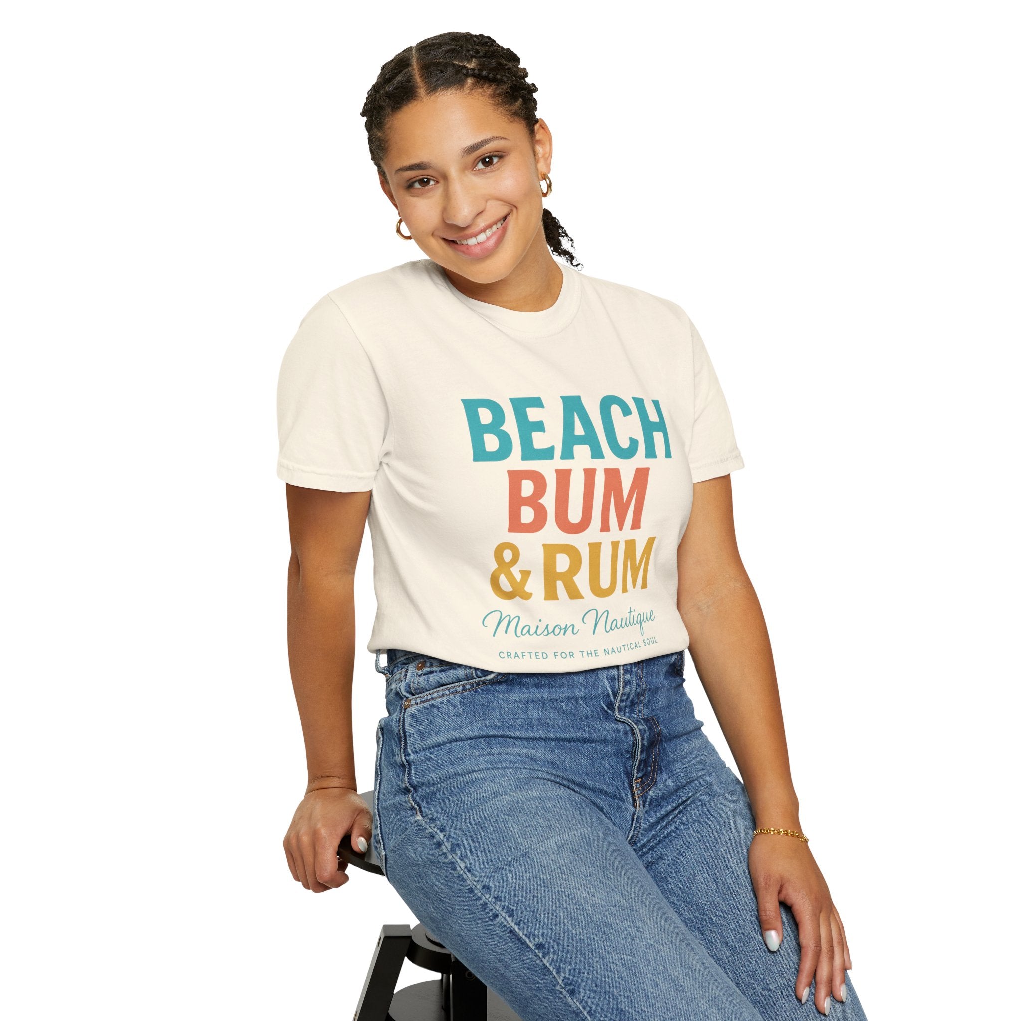 Beach Bum & Rum – Unisex Coastal Tee - Maison Nautique 