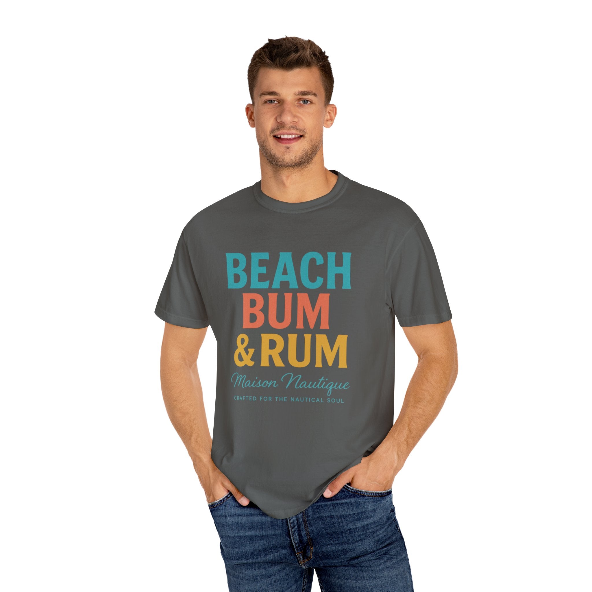Beach Bum & Rum – Unisex Coastal Tee - Maison Nautique 