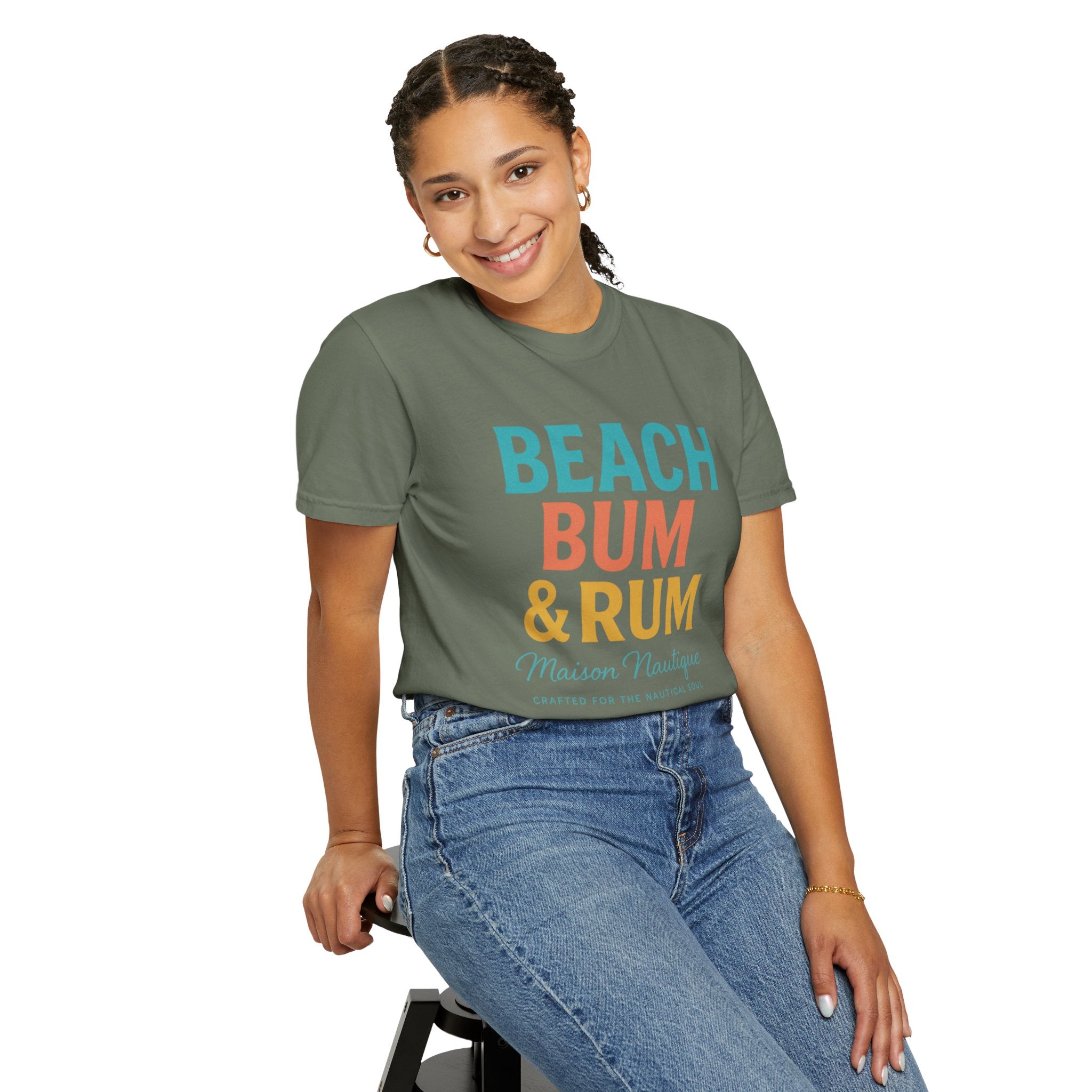 Beach Bum & Rum – Unisex Coastal Tee - Maison Nautique 