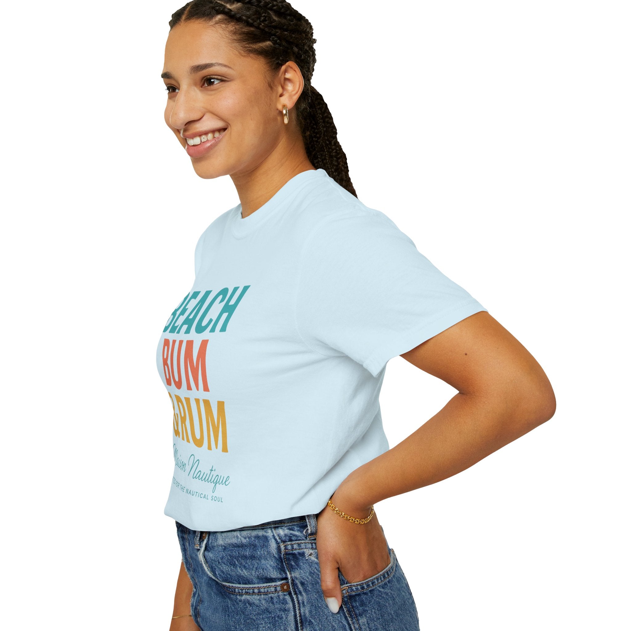 Beach Bum & Rum – Unisex Coastal Tee - Maison Nautique 