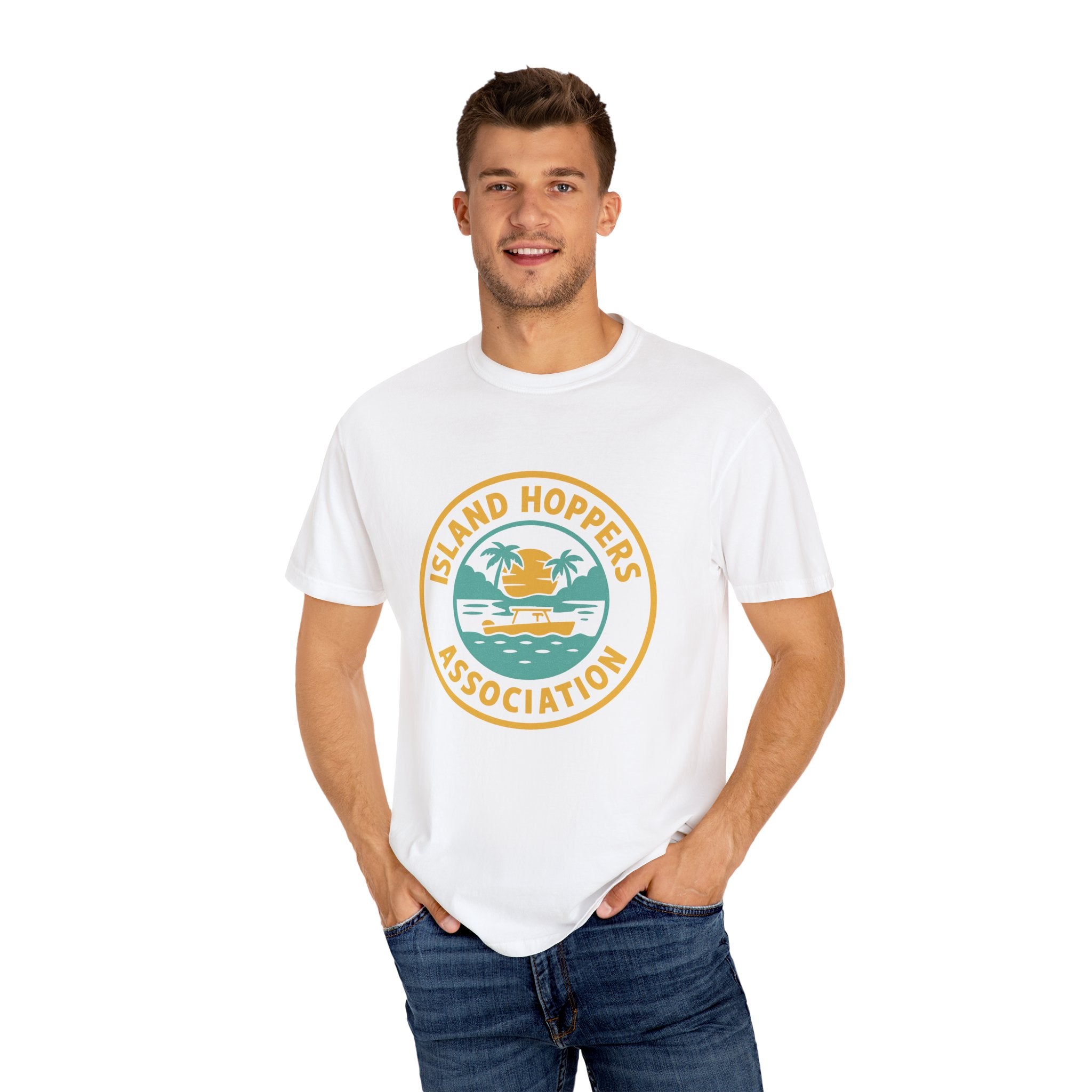Island Hoppers Association – Unisex Garment-Dyed Tee - Maison Nautique 