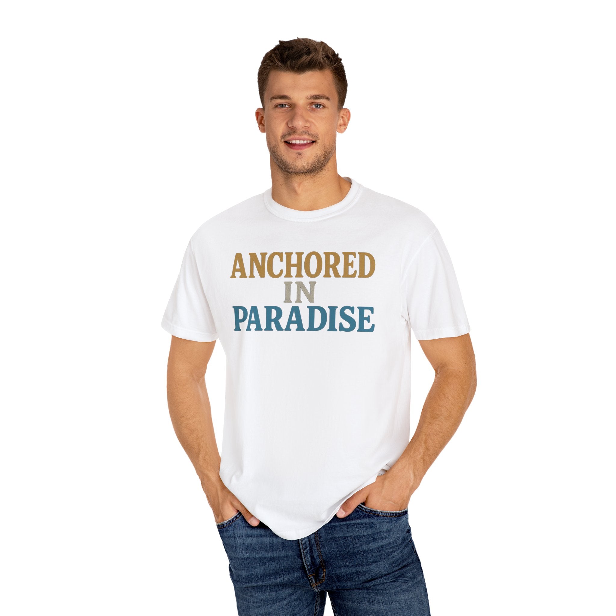 Maison Nautique "Anchored in Paradise" Vintage Unisex Tee - Maison Nautique 