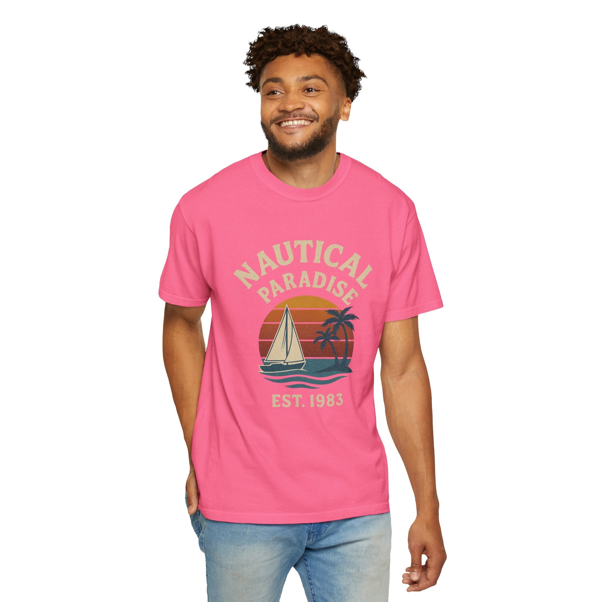 Nautical Paradise – Unisex Vintage Sailing Tee - Maison Nautique 