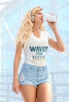 Waves for Days – Unisex Nautical V-Neck Tee - Maison Nautique 