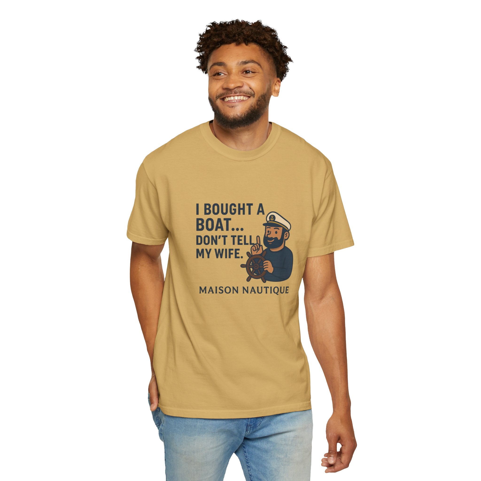 I Bought a Boat… Don’t Tell My Wife" Boating Tee – Maison Nautique | Men's Tee - Maison Nautique 