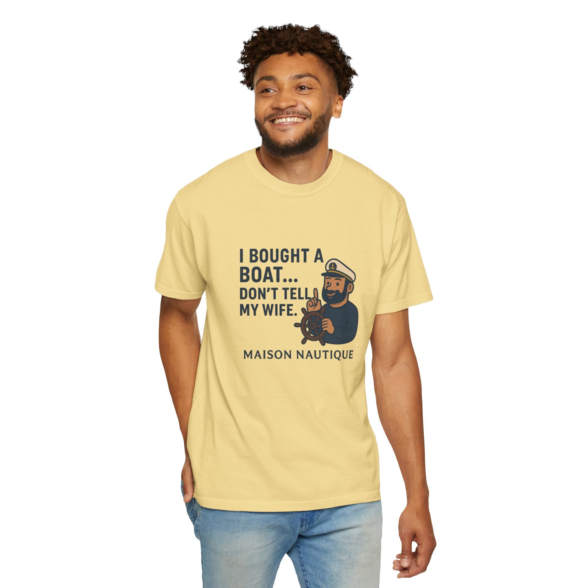 I Bought a Boat… Don’t Tell My Wife" Boating Tee – Maison Nautique | Men's Tee - Maison Nautique 