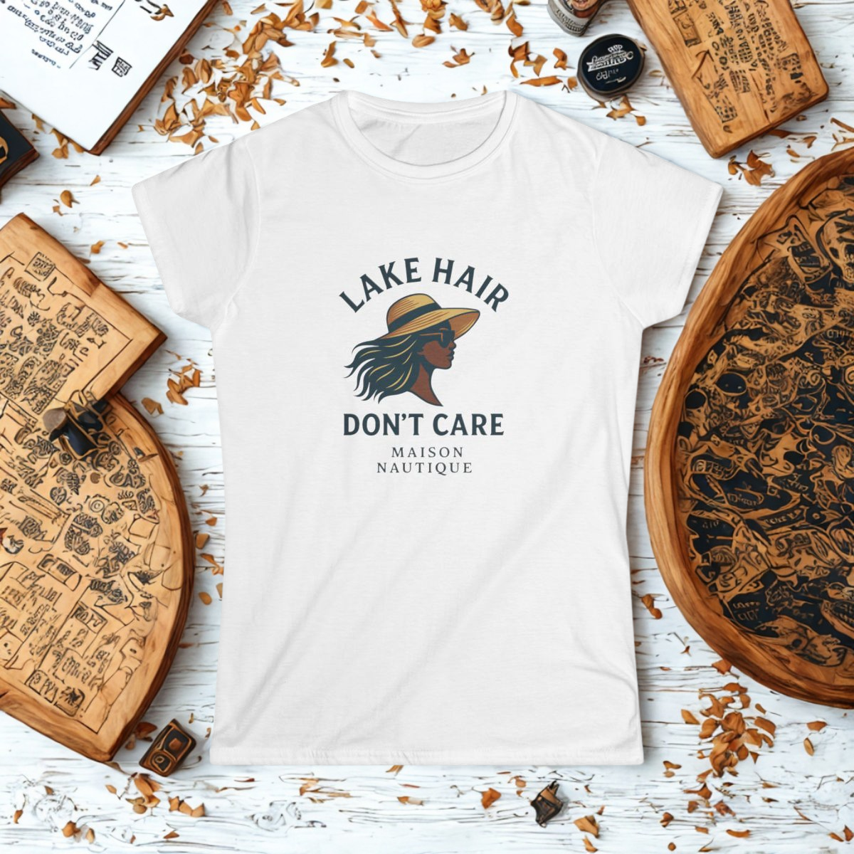 Lake Hair, Don’t Care” Softstyle Tee – Maison Nautique - Maison Nautique 