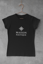 Maison Nautique Signature Compass Crop Tee – Women’s Coastal Fit - Maison Nautique 