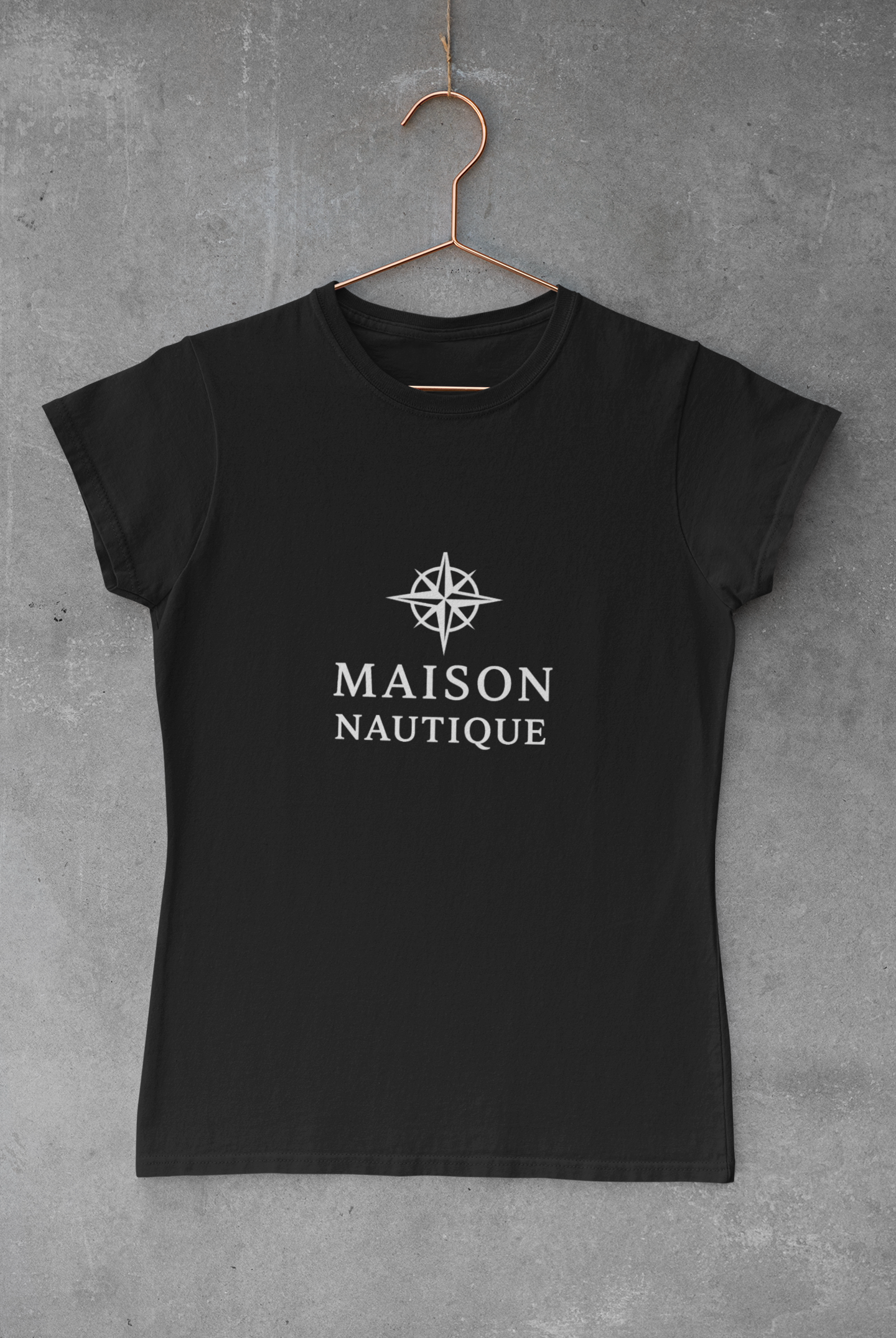 Maison Nautique Signature Compass Crop Tee – Women’s Coastal Fit - Maison Nautique 
