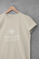 Maison Nautique Signature Compass Crop Tee – Women’s Coastal Fit - Maison Nautique 
