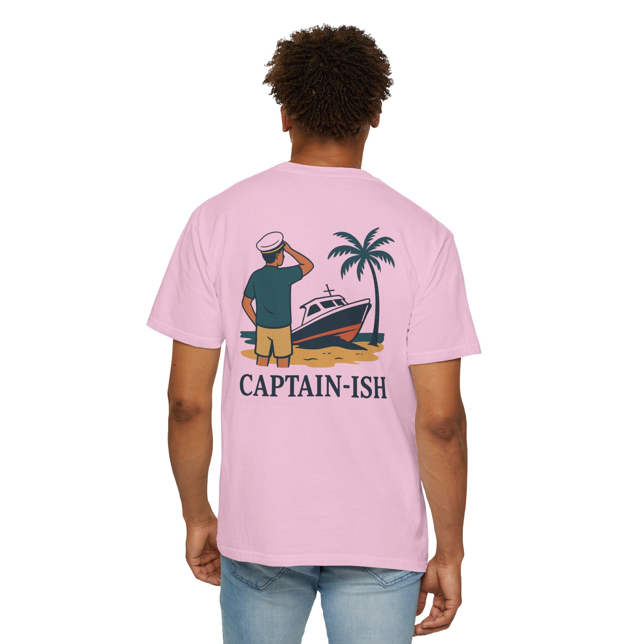 Captain-Ish Garment-Dyed  T-shirt - Nautical Adventure | Men - Maison Nautique 