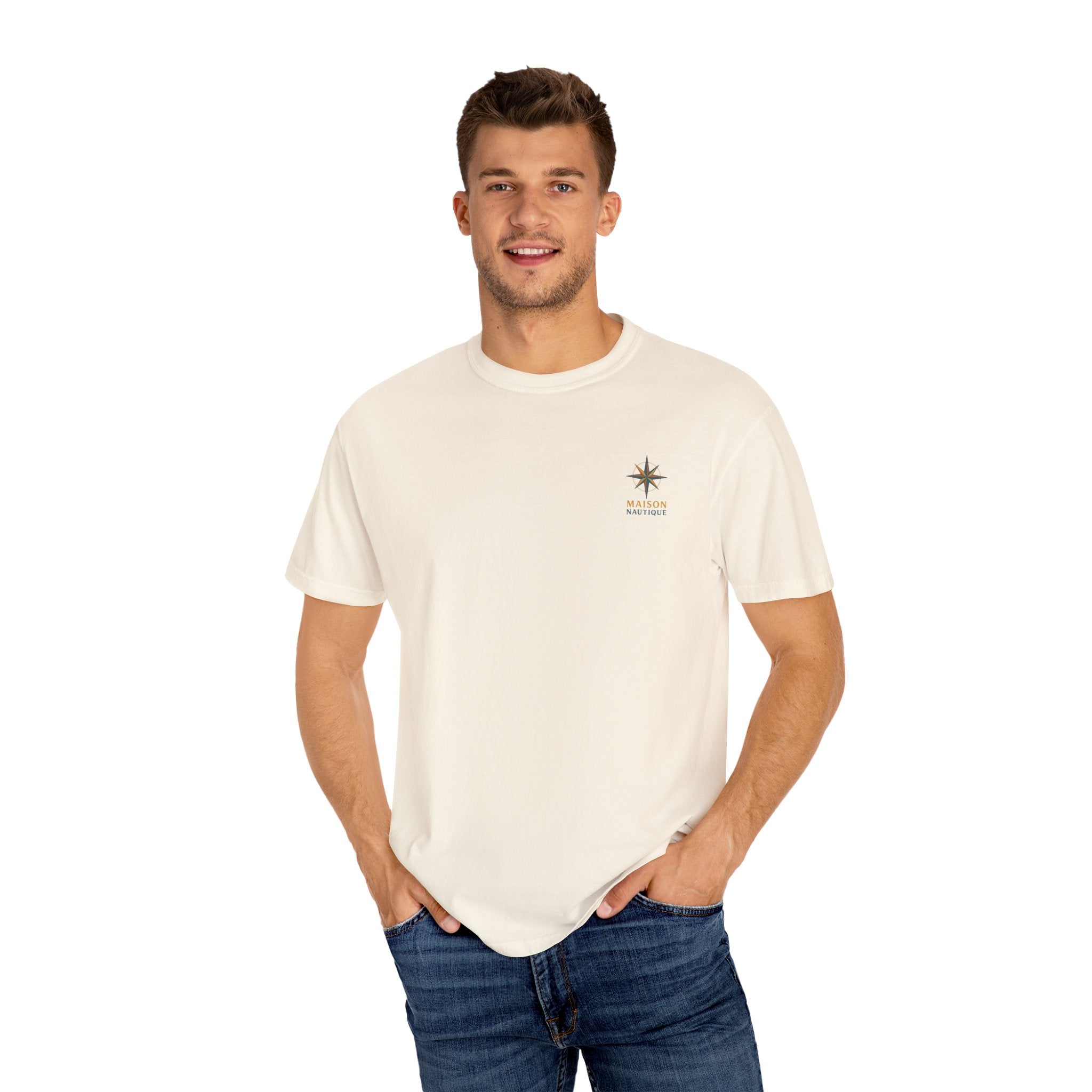 Captain-Ish Garment-Dyed  T-shirt - Nautical Adventure | Men - Maison Nautique 