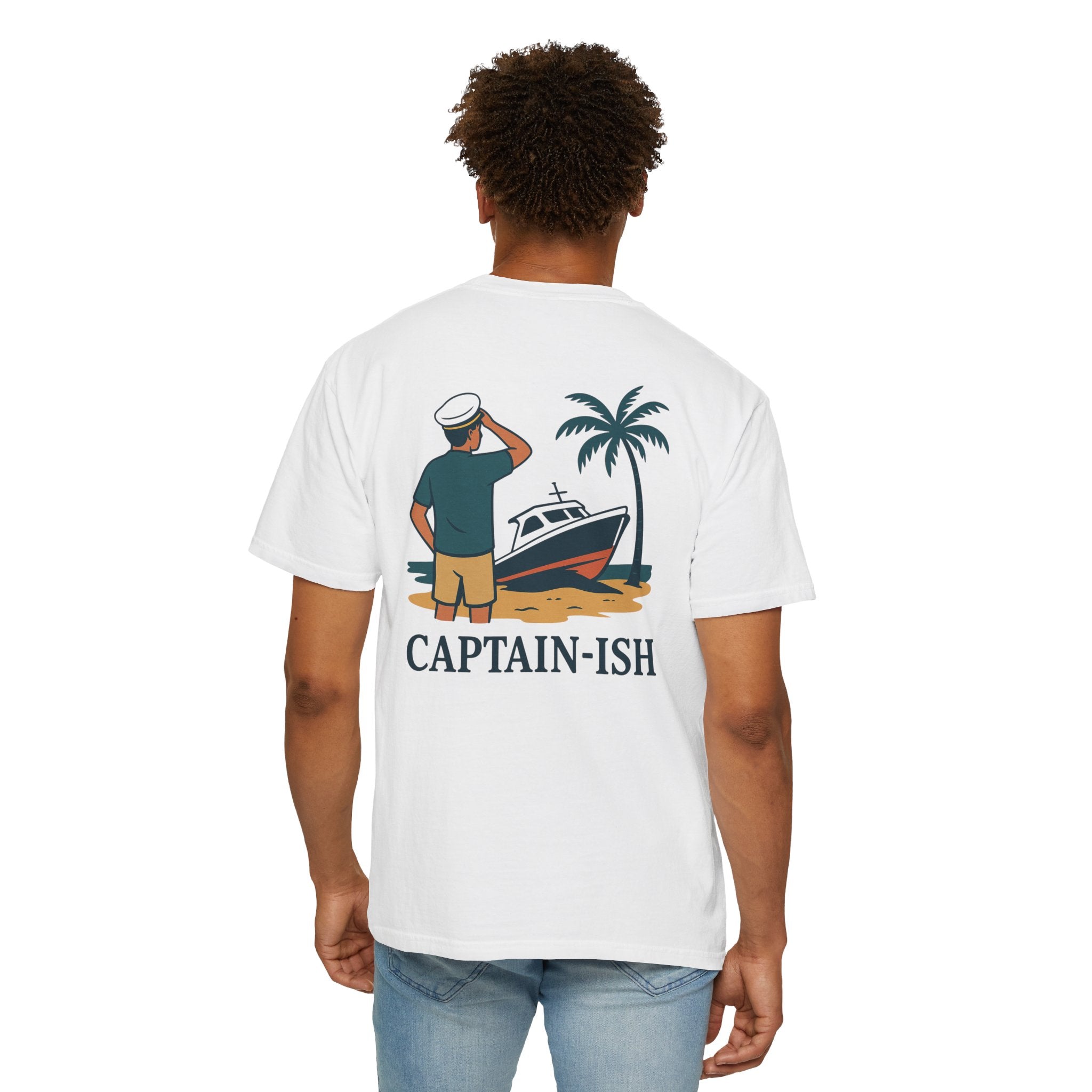 Captain-Ish Garment-Dyed  T-shirt - Nautical Adventure | Men - Maison Nautique 