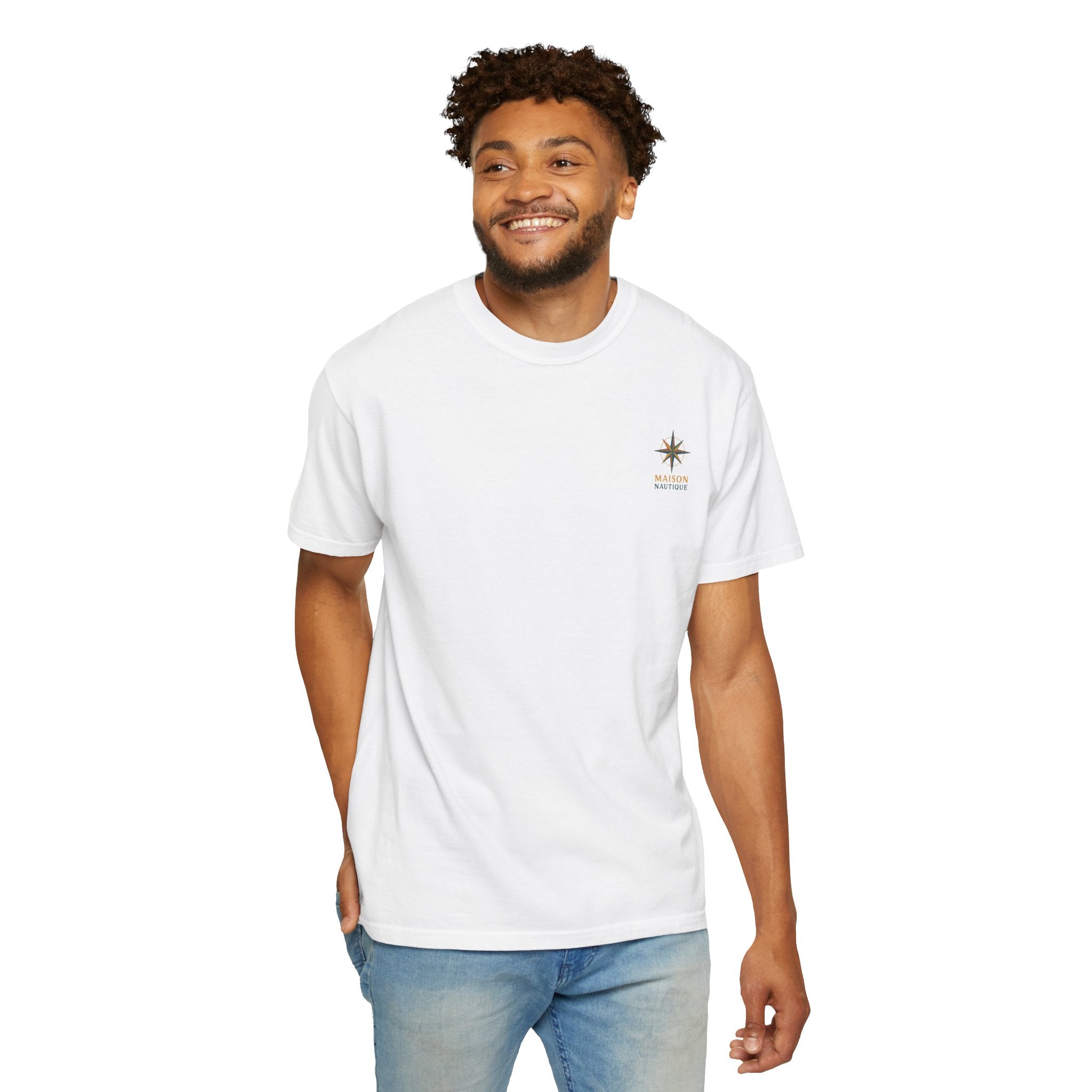 Captain-Ish Garment-Dyed  T-shirt - Nautical Adventure | Men - Maison Nautique 