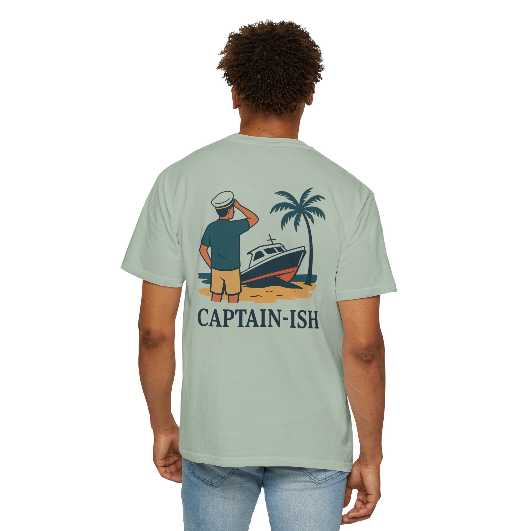 Captain-Ish Garment-Dyed  T-shirt - Nautical Adventure | Men - Maison Nautique 
