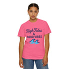High Tides & Good Vibes Unisex Garment-Dyed T-Shirt - Maison Nautique 