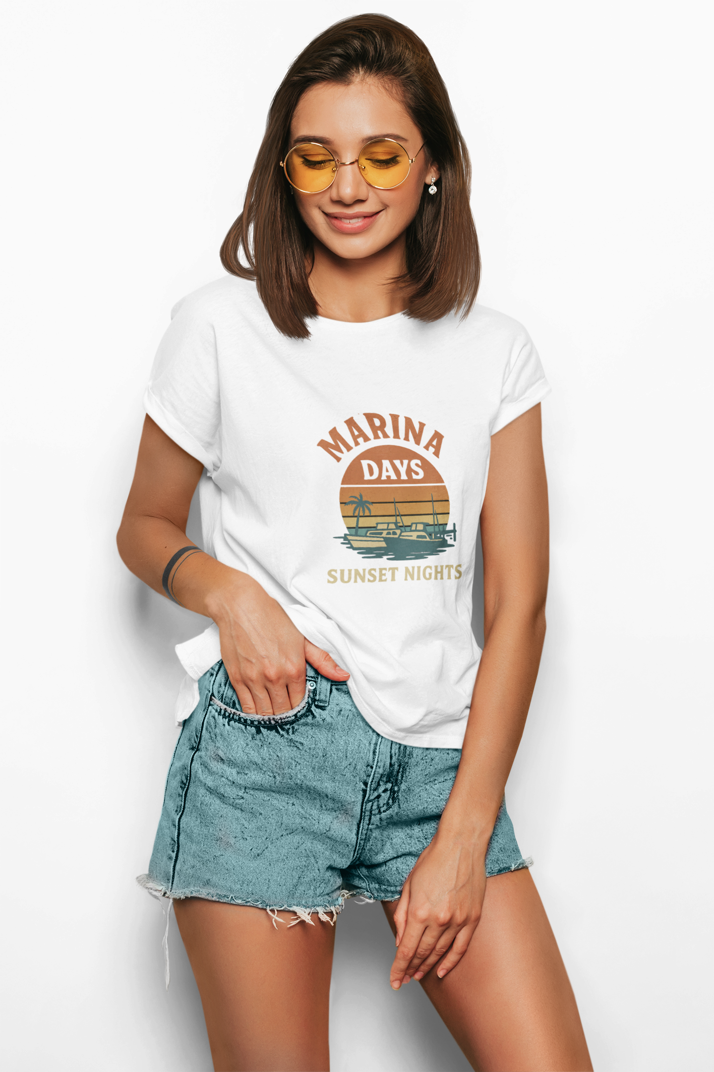Marina Days, Sunset Nights – Unisex Garment-Dyed Tee | Unisex - Maison Nautique 