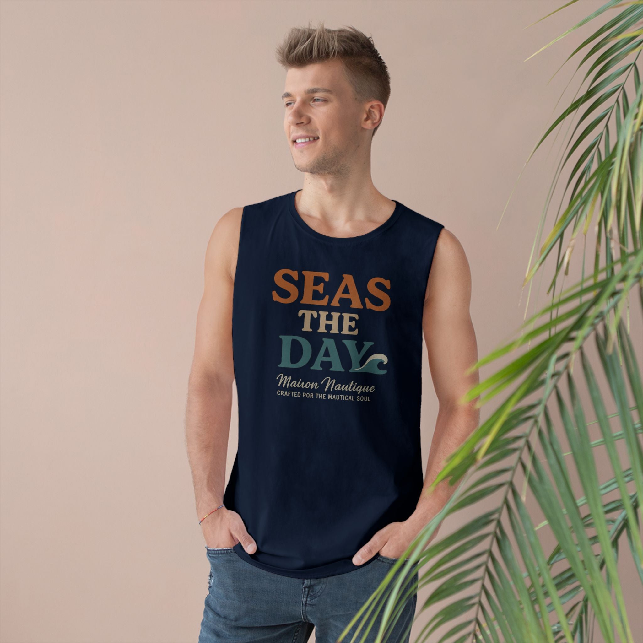 Maison Nautique "Seas the Day" Unisex Tank - Maison Nautique 