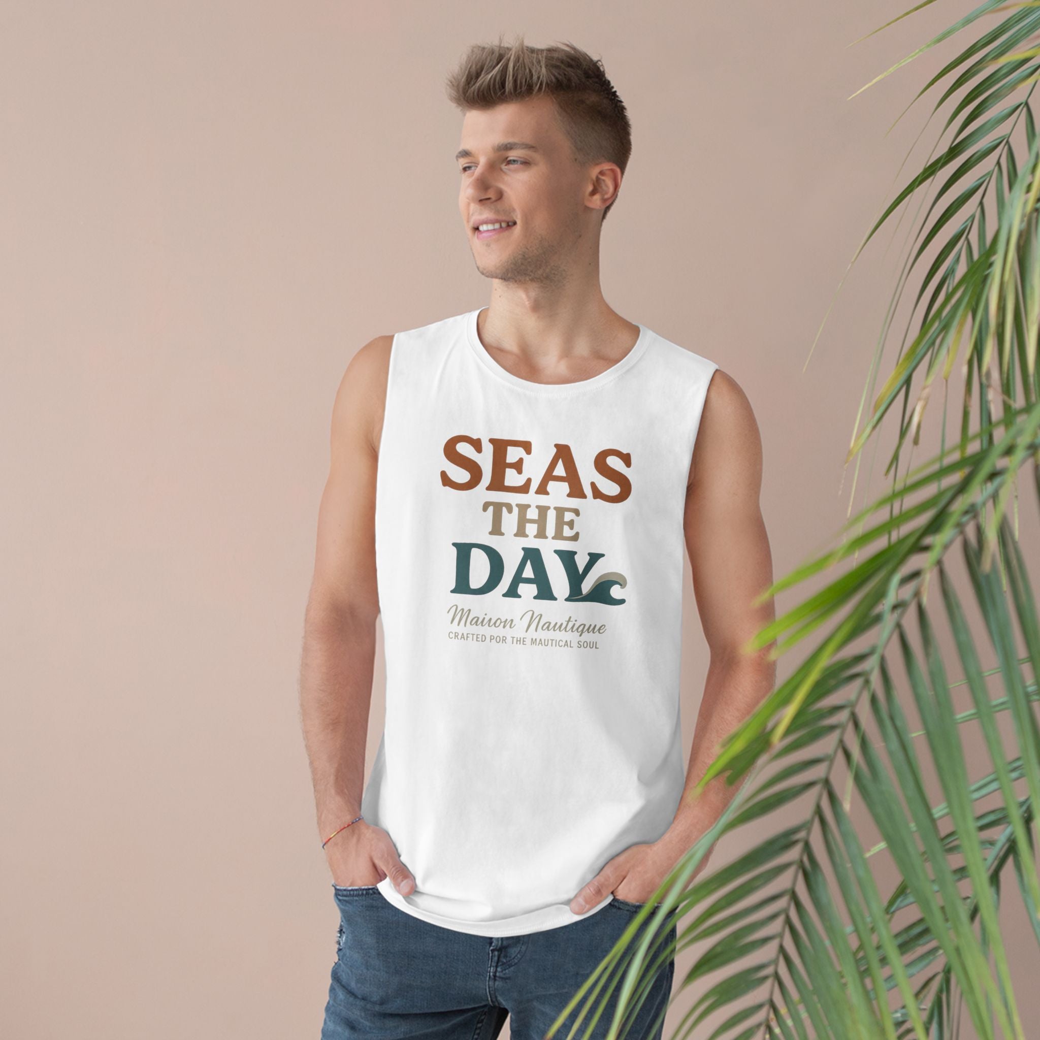 Maison Nautique "Seas the Day" Unisex Tank - Maison Nautique 