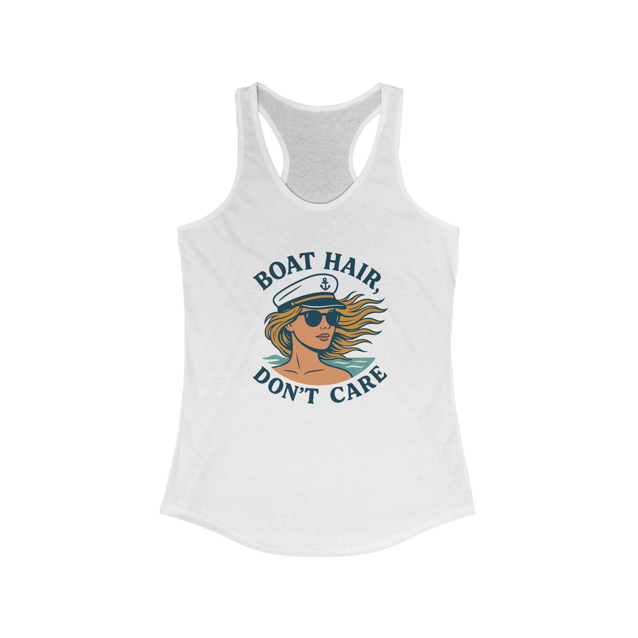Boat Hair, Don’t Care” | Women’s Racerback Tank - Maison Nautique 
