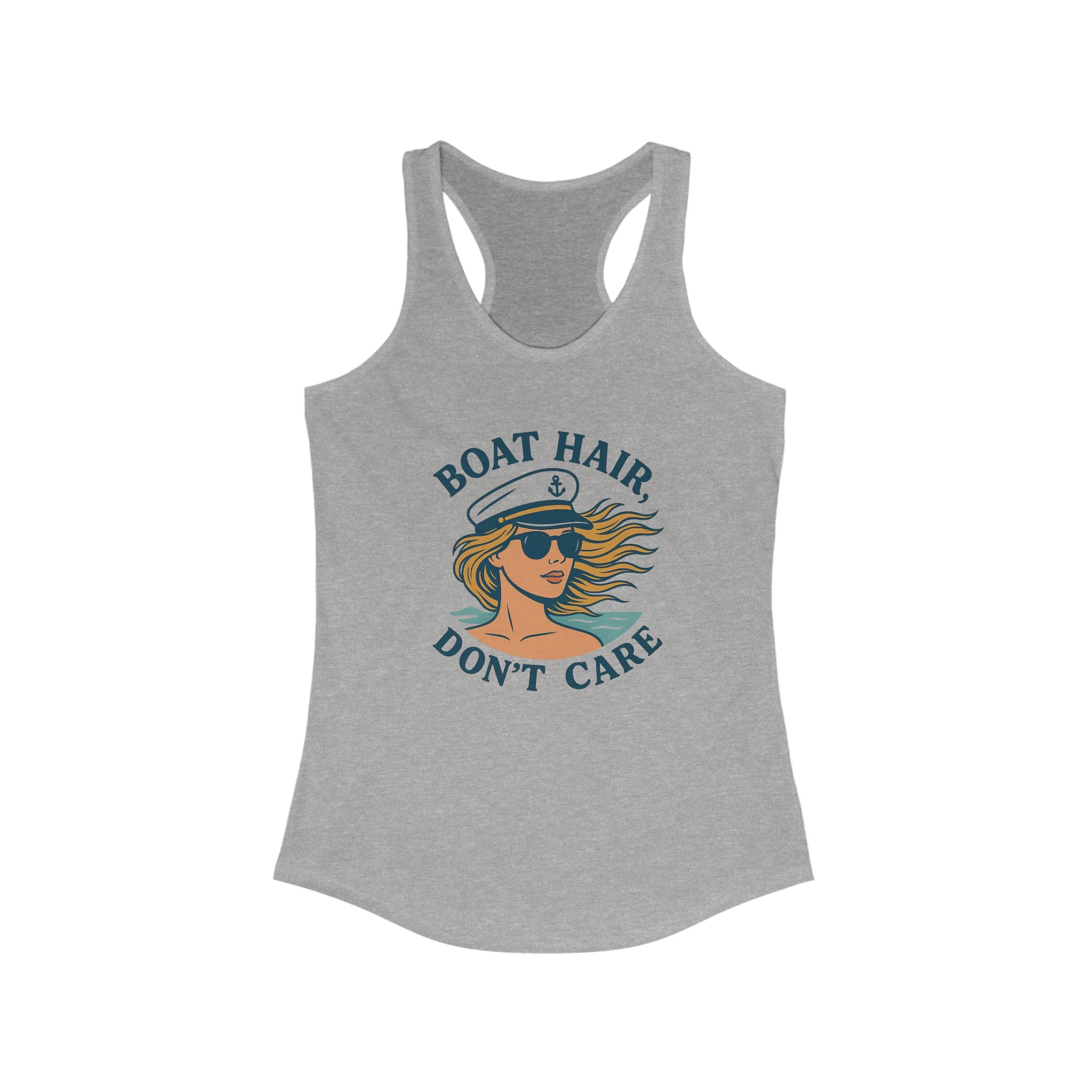 Boat Hair, Don’t Care” | Women’s Racerback Tank - Maison Nautique 